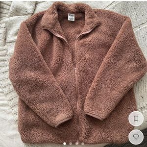 PINK sherpa zip up